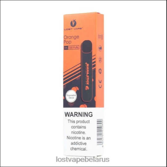 Lost Vape Mana палочка одноразовая | 300 затяжек | 1,2 мл апельсиновый поп 5% 4XNRV523 Lost Vape Contact